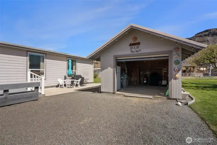 Garage/Shop sits between both homes - Freezer and extra fridge stays with home. New 200 amp panel in 2022