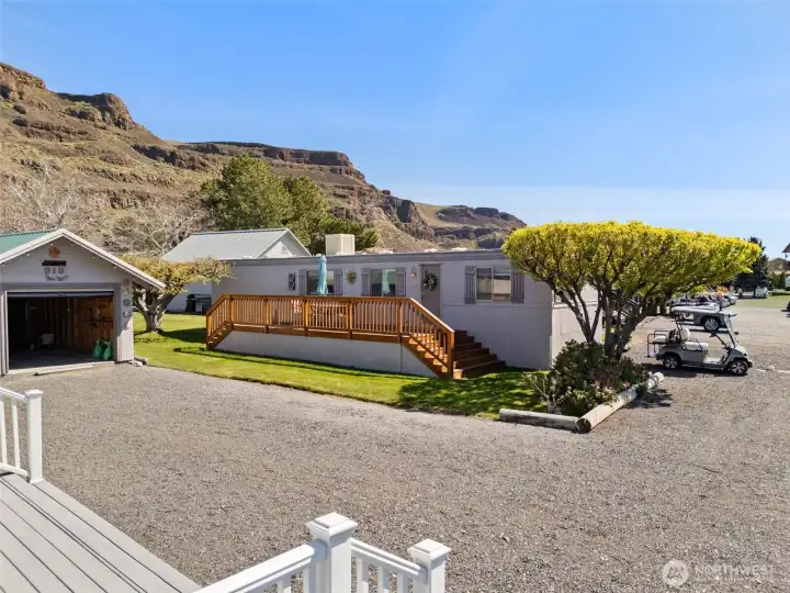 From main house looking over to the smaller home.