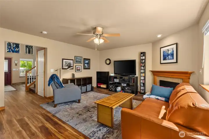 Updated flooring throughout the home with no carpet
