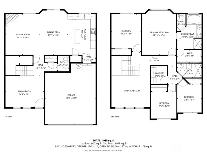 Floor plan layout of home