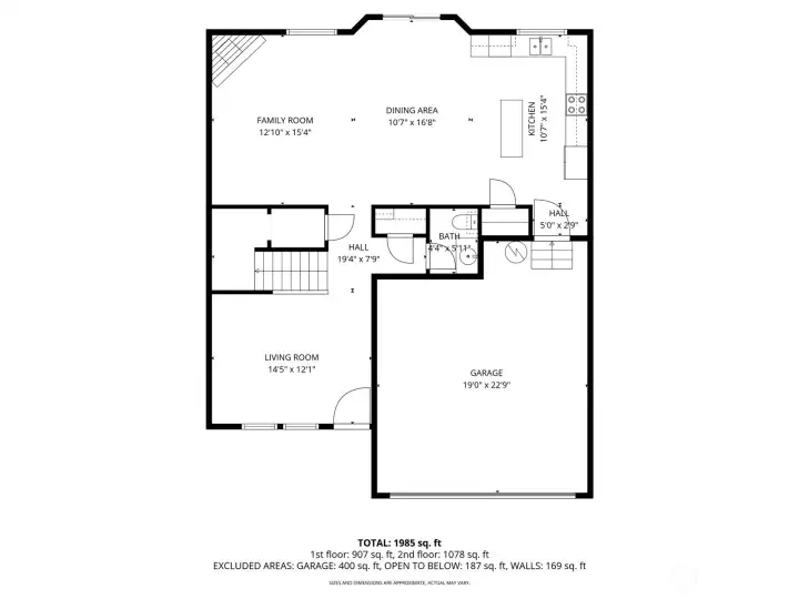 Floor plan of main floor