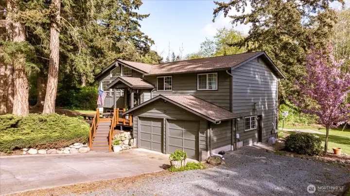 Gravel pad for RV or boat parking.
