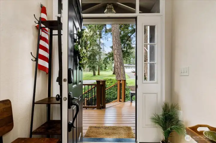 A warm welcome begins at the front door.