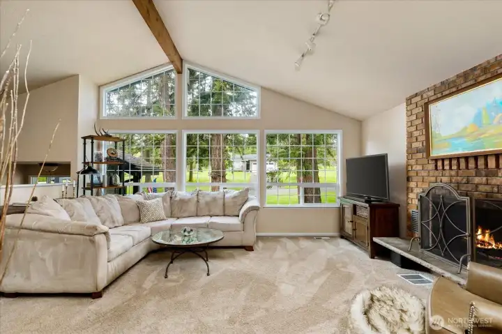 An abundance of natural light throughout.