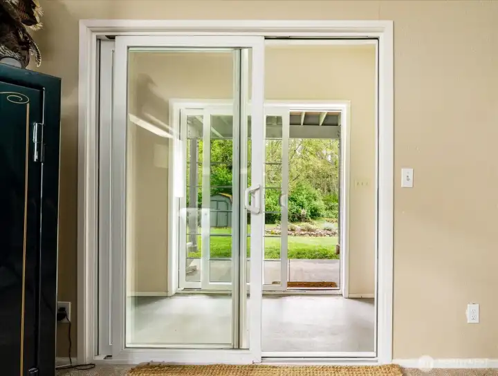 Access to the dog run and exterior.