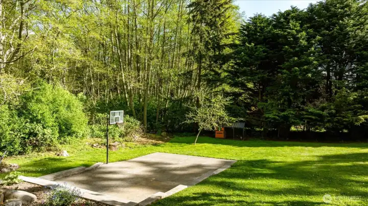 Private athletic court for sports and fun.