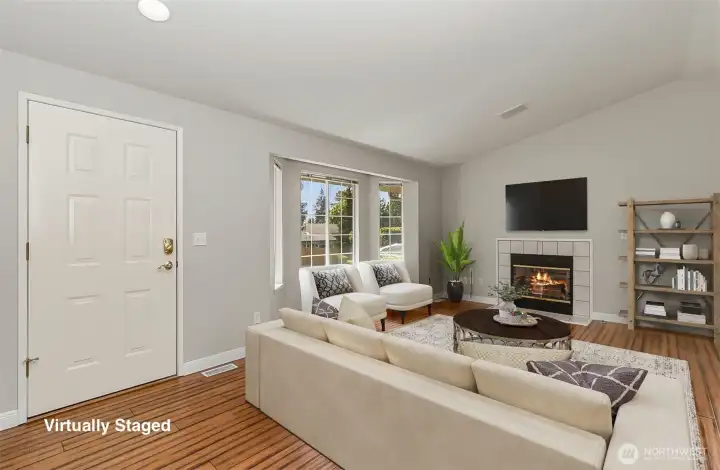 Virtually Staged Living Room