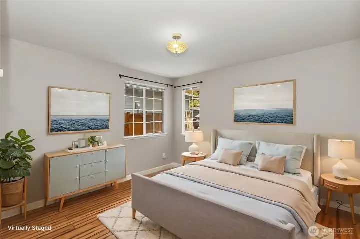 Virtually Staged Primary Bedroom