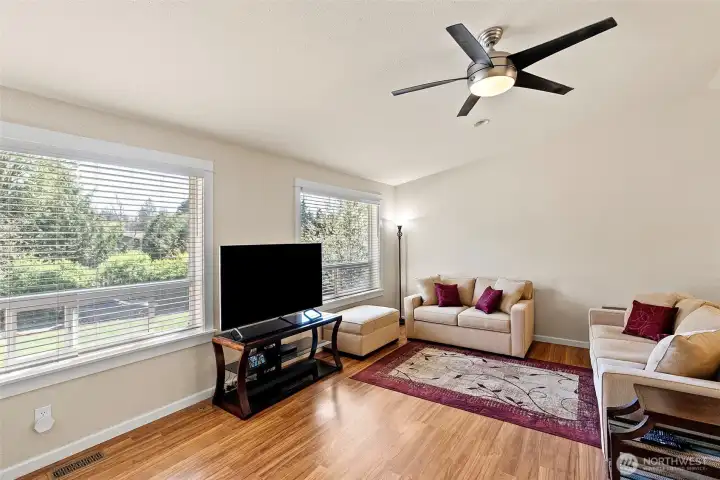 Large windows in living room