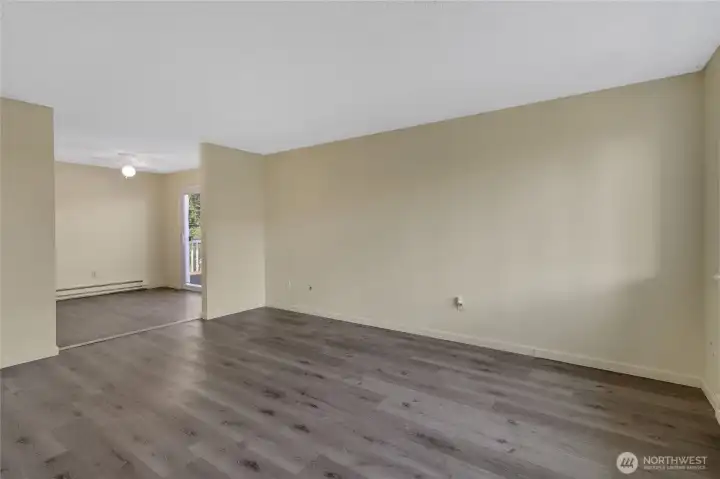 Another view of the first unit living room.