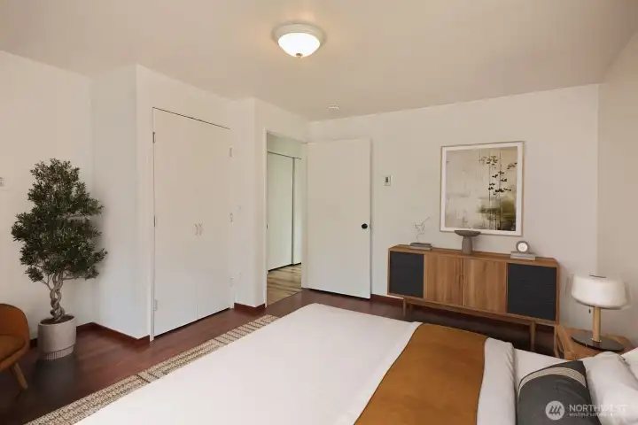 Primary bedroom. Virtually staged. Primary bedroom. Virtually staged.