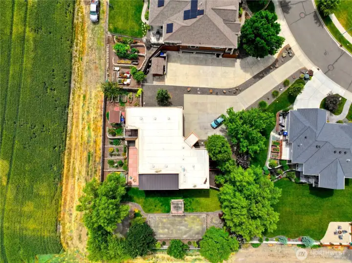 Top down drone shot Top down drone shot