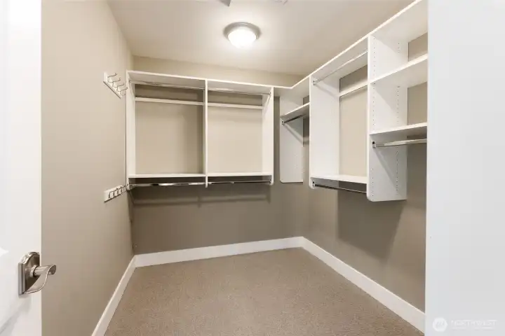 Primary bedroom closet Primary bedroom closet