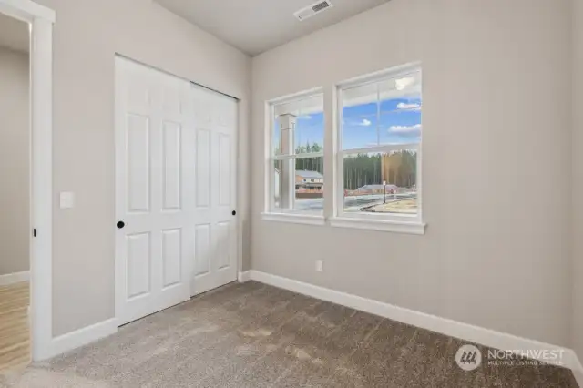 Front bedroom - photos not of actual home, taken from a similar Abbot floorplan