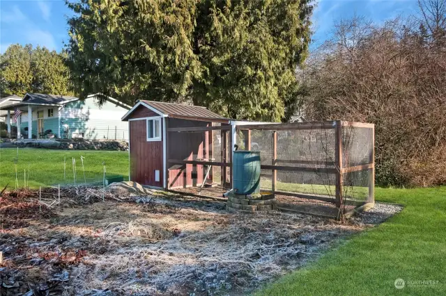 A chicken coop offer additional storage for yard tools, or a new home for your feathered friends!