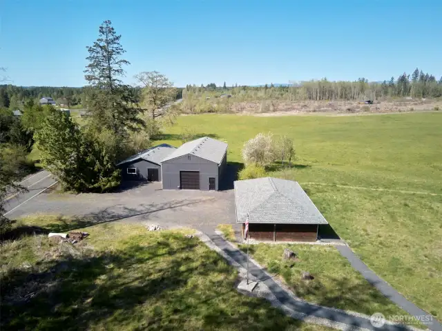 Aerial View of Shops