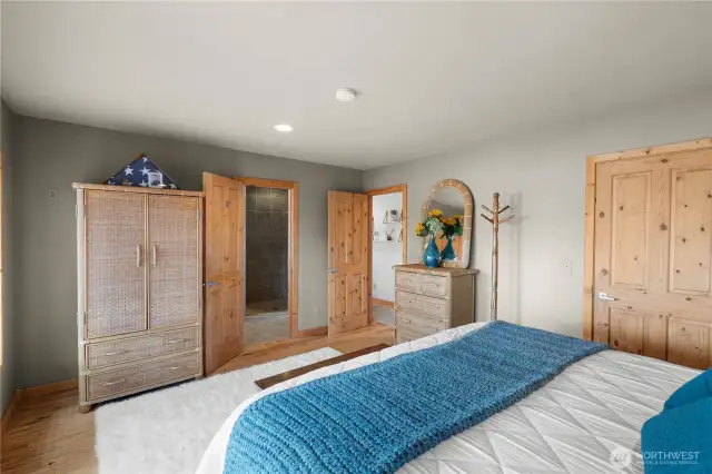 Master bedroom upper adjacent deck