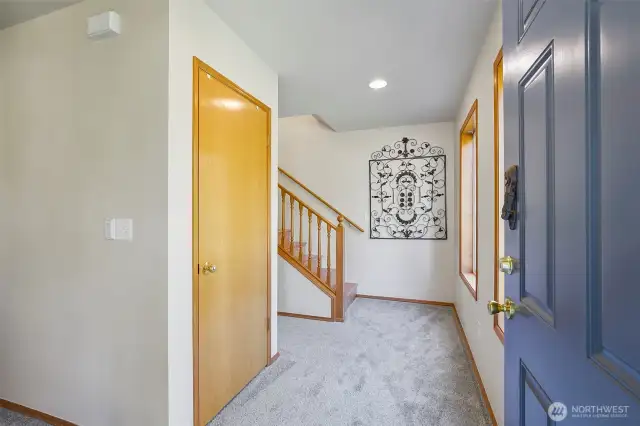 Entry to living room and upstairs