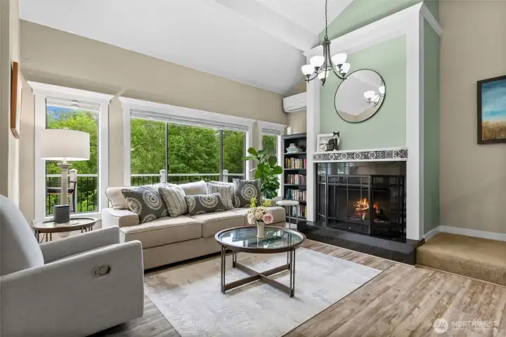 Living room looking from kitchen entrance