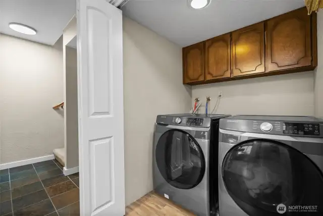 Lower level Laundry - looking towards stairwell to lower level