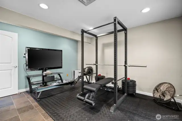 Lower level 3rd bedroom with heated floors