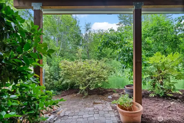 Lower level patio, the deck is sealed so you can have year round outdoor entertaining without dealing with the elements