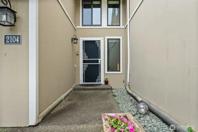 Main floor Entrance on the right side of the garage
