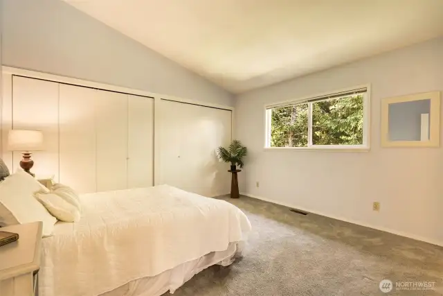 Primary en-suite has 3/4  bath and loads of closet space.