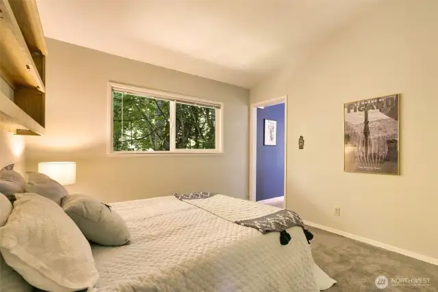 Secondary bedroom just off the kitchen.