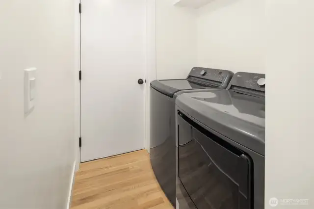 Washer/Dryer Down at entrance from garage and additional entrance to basement.