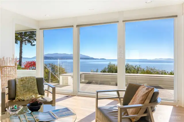 Wow your guests these beautiful floor-to-ceiling windows.