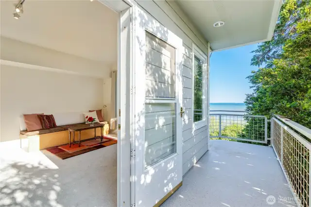 Direct deck access from the bedroom.