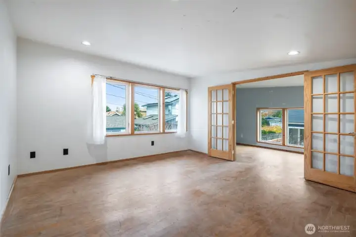 Here's the upstairs of the garage. This is where a little more investment could transform this into rental space or run your own business here.