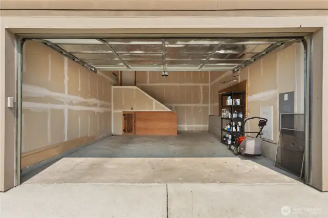 Really tall ceilings in the garage.