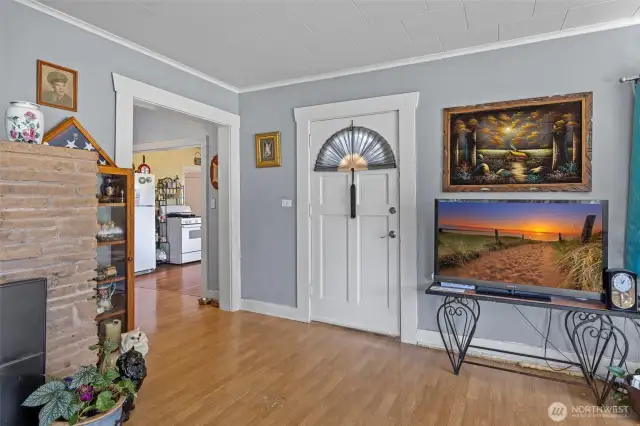 Easy Care Laminate flooring in huge living room.