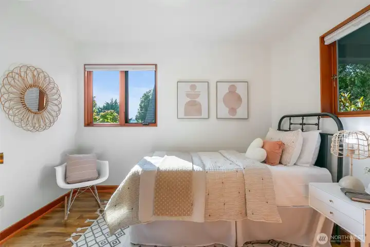 3/3 bedrooms on the bedroom level.