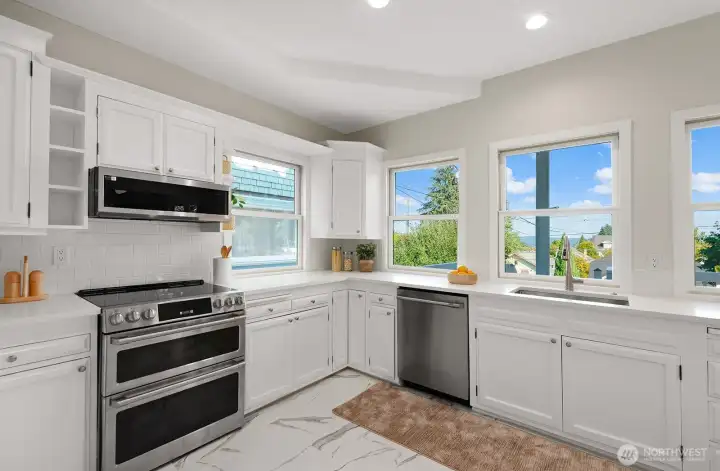 Newly refinished kitchen with new appliances