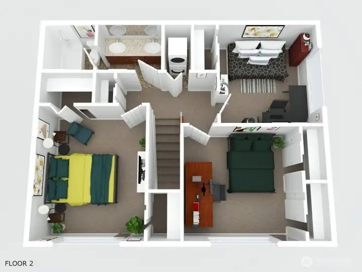 Upper level floorplan