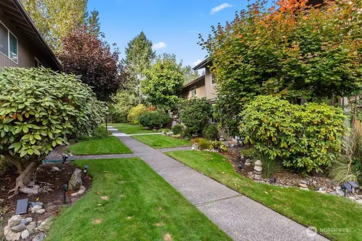 Walkway leading up to front door