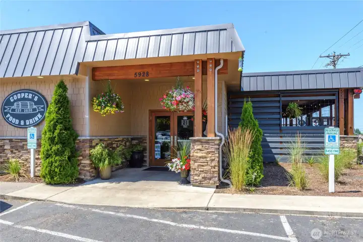 Cooper's Food & Drink is a hop/skip away