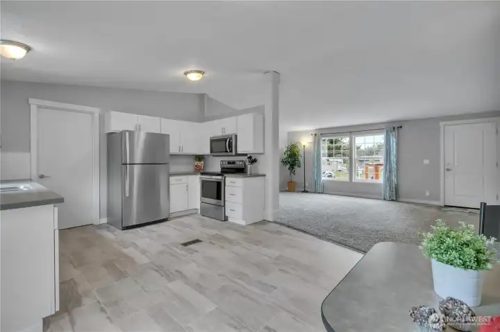 Kitchen and Living Area