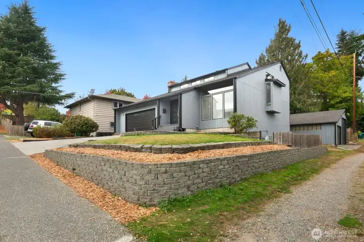 Alley leads to detached garage