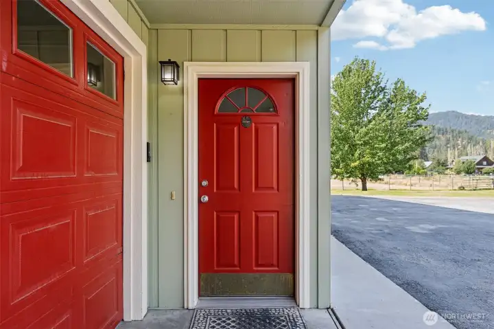 Garage & entrance near stairs