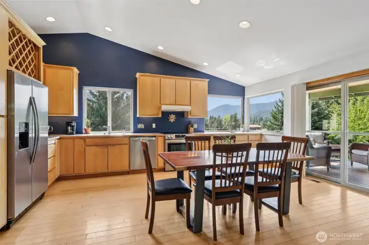 Upstairs kitchen & dining