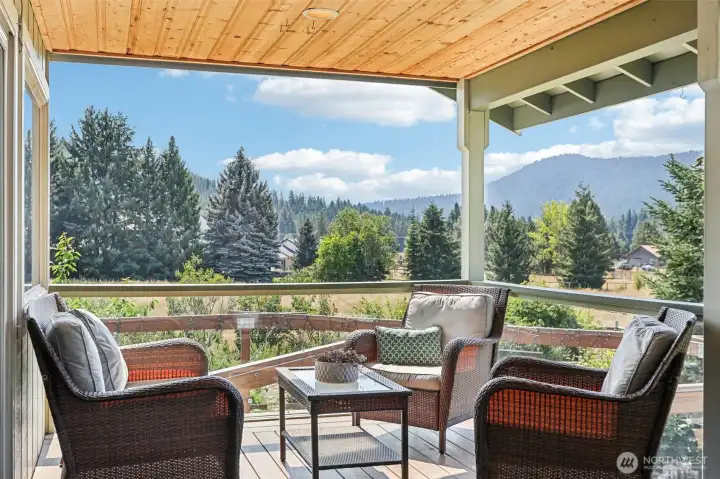 Upstairs covered deck