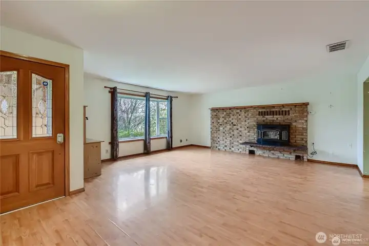 Living room photo taken prior to rental