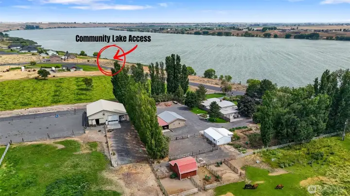 Community Lake Access across the street!