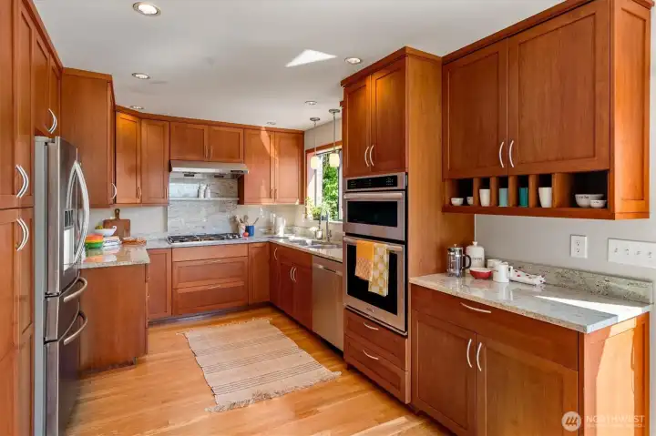 Updated kitchen with stainless steel appliances