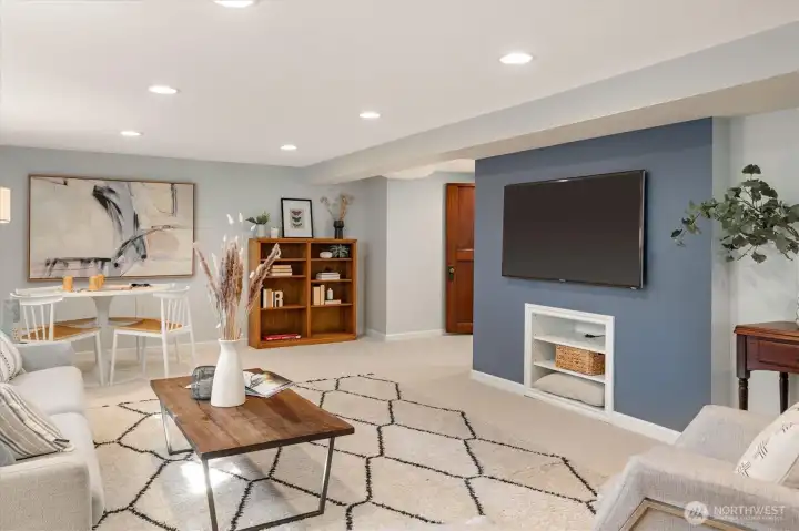 Lower level has a very large rec/family room.
