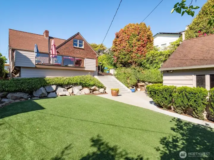 Spacious backyard for play or just hanging out.